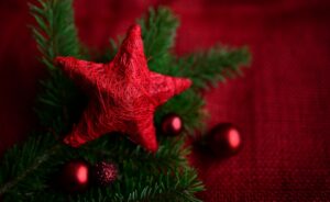 Red Star on a Holiday Tree