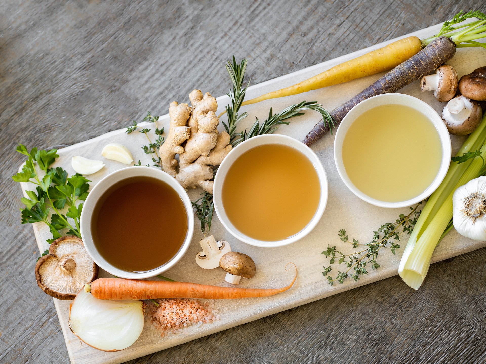 Bowls of Bone Broth at Tao to Wellness