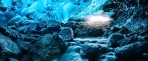 Inside a glacier in Iceland