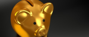 Gold piggy bank