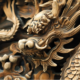 Gold dragon statue