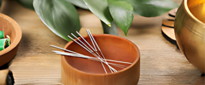 Acupuncture needles in the treatment room at Tao to Wellness in Berkeley