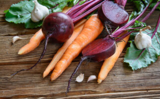 organic carrot and beets