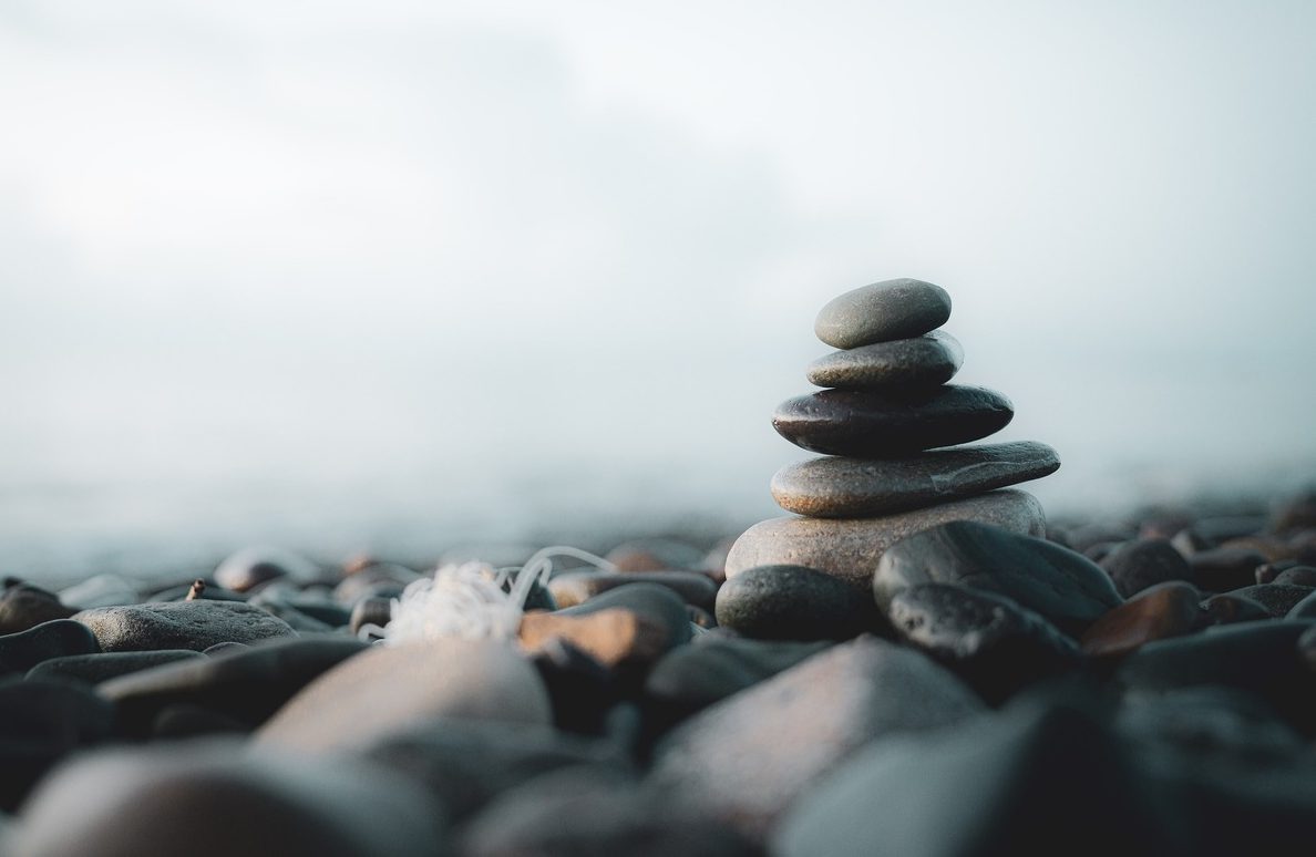 Stacks of balanced rocks