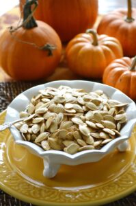 Pumpkin seeds used in Chinese herbal medicine at Tao to Wellness in Berkeley