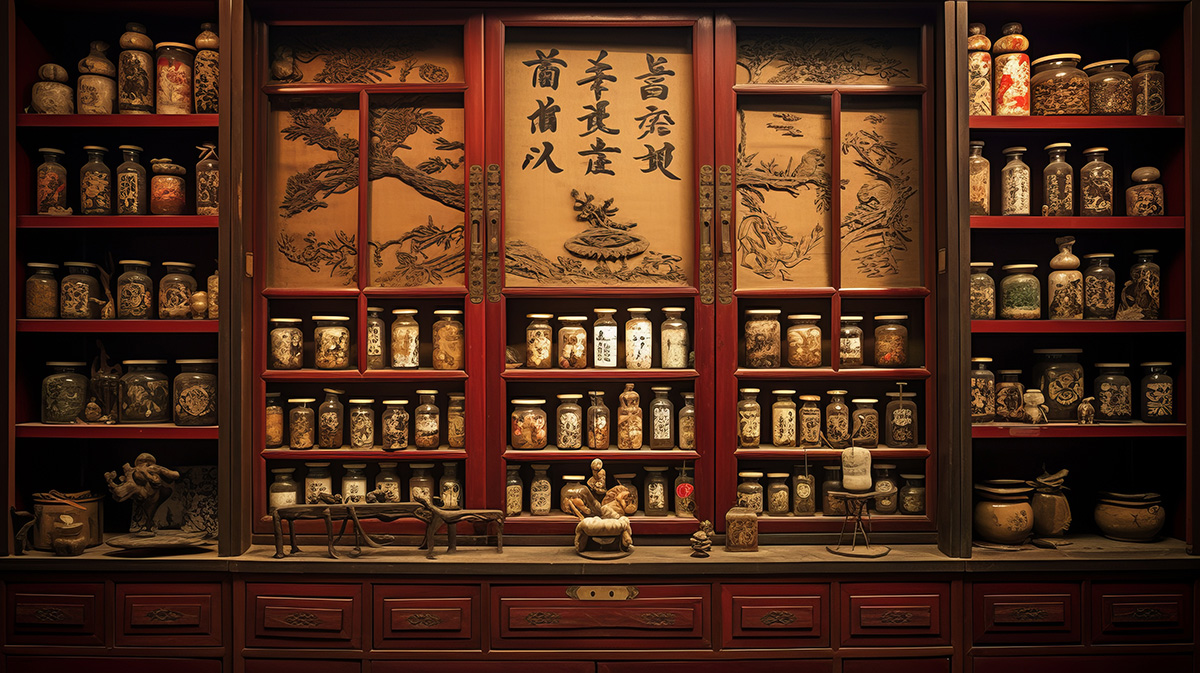 Traditional Chinese medicine cabinet