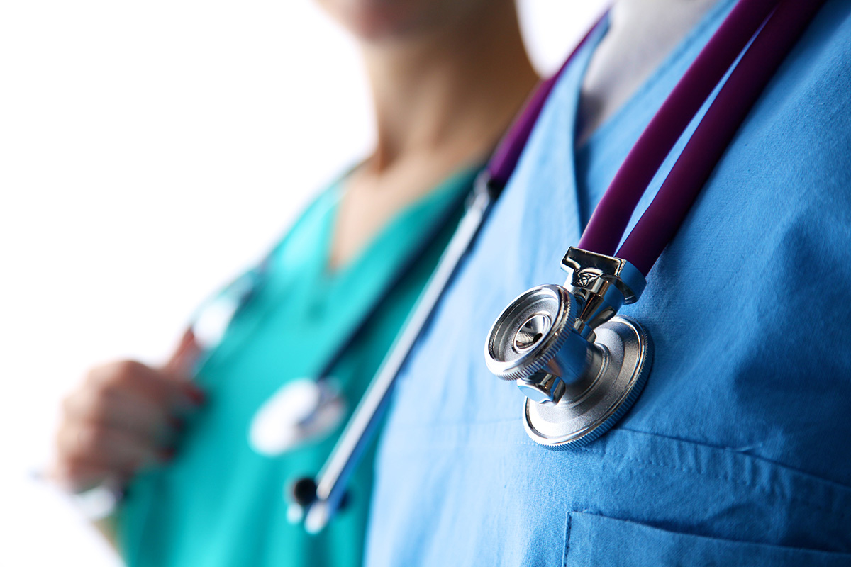 Doctor standing with a stethoscope