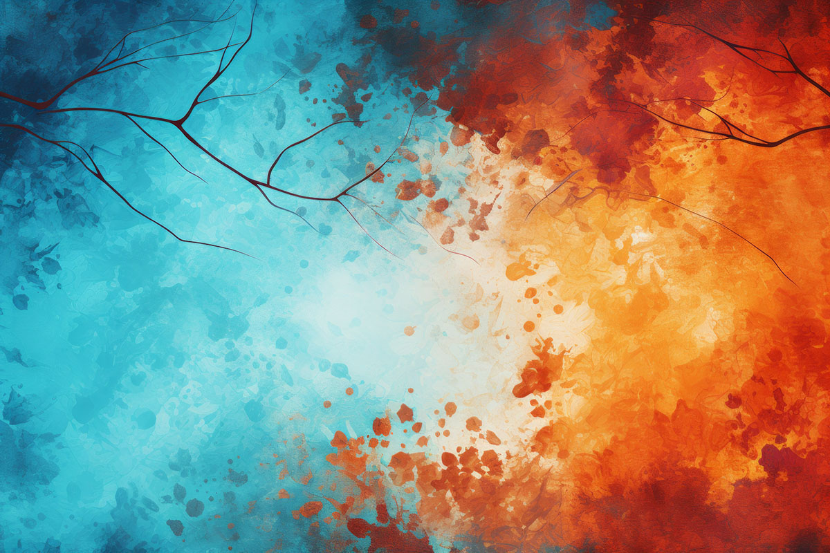 Abstract background with colors of September